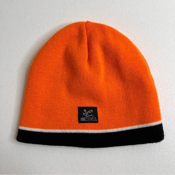 Reversible Nascar Tony Stewart 20 Home Depot Joe Gibbs Race Orange Black Beanie - Picture 8 of 10